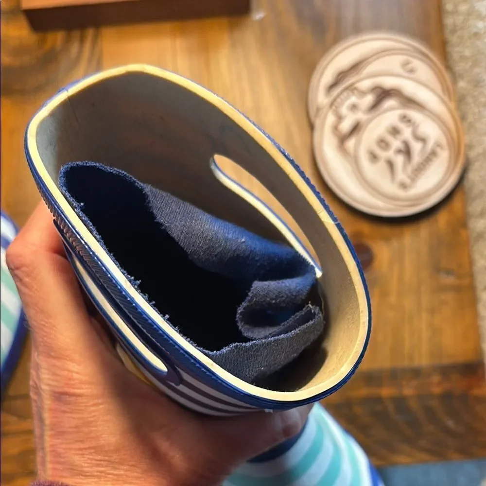 Hunter Blue and White Rain & Snow Boots